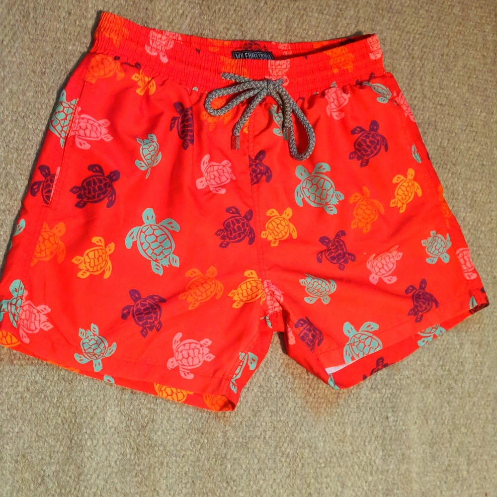Mens Vilebrequin sea turtle swim trunks